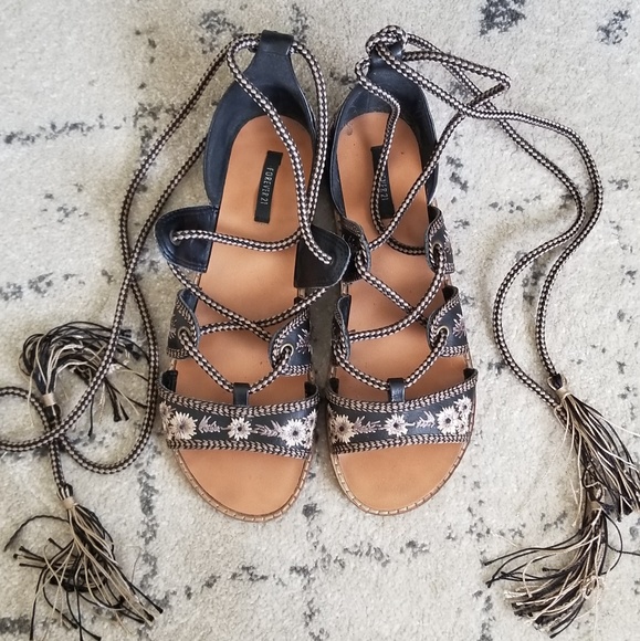 Forever 21 Shoes - REDUCED Lace up sandals